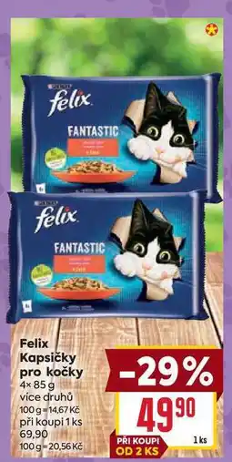 Billa Felix Kapsičky pro kočky 4× 85 g nabídka