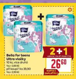 Billa Bella for teens Ultra vložky 10 ks nabídka
