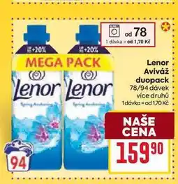 Billa Lenor Aviváž duopack 78/94 dávek nabídka