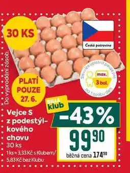 Billa Vejce S z podestýl- kového chovu 30 ks nabídka