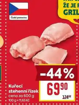 Billa Kuřecí stehenní řízek cena za 600 g nabídka