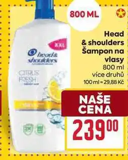Billa Head & shoulders Šampon na vlasy 800 ml nabídka