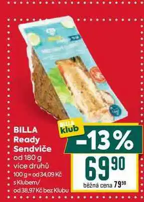 Billa BILLA Ready Sendviče od 180 g nabídka