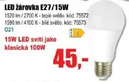 EVA LED žárovka E27/15W nabídka