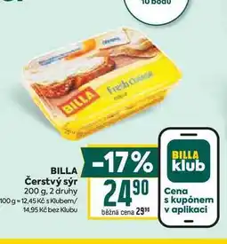 Billa BILLA Čerstvý sýr 200 g nabídka