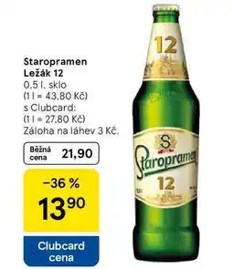 Tesco Staropramen Ležák 12, 0.5 l, sklo nabídka