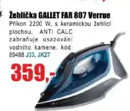 EVA Žehlička GALLET FAR 807 Verrue nabídka