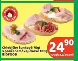 Brněnka Chlebíčky šunkové nabídka