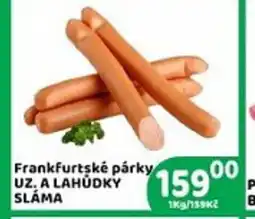 Brněnka Frankfurtské párky UZ. A LAHŪDKY SLÁMA nabídka