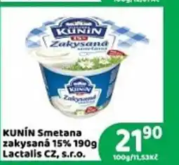 Brněnka KUNIN Smetana zakysaná 15% nabídka