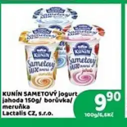 Brněnka KUNÍN SAMETOVÝ jogurt jahoda borůvka/ meruňka nabídka