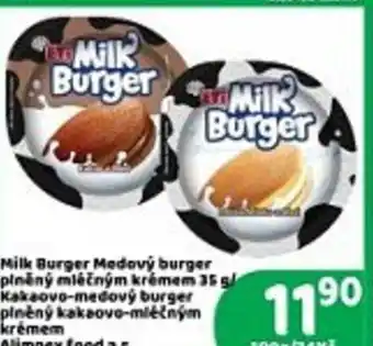 Brněnka Milk Burger Medový burger nabídka