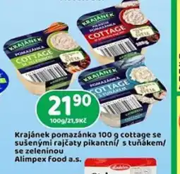 Brněnka Krajánek pomazánka Krajánek pomazánka 100 g cottage se sušenými rajčaty pikantní/ s tuňákem nabídka