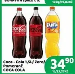 Brněnka Coca-Cola 1,5L/Zero/ Pomeranč nabídka