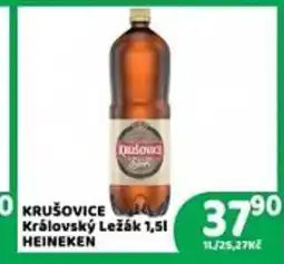Brněnka KRUŠOVICE Královský ležák 1,51 HEINEKEN nabídka