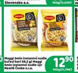 Brněnka Maggi Smin instantni nudie kuřecí kari 59,2 g/ Maggi Smin instantni nudle sýr 100g/8.95Kč Nestlé Česko s.r.o. nabídka