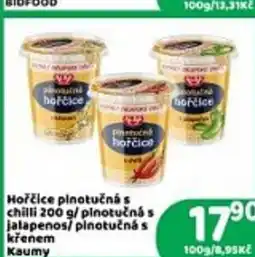 Brněnka Hořčice plnotučná s 90 chilli 200 g/ plnotučná s jalapenos/ plnotučná s křenem nabídka