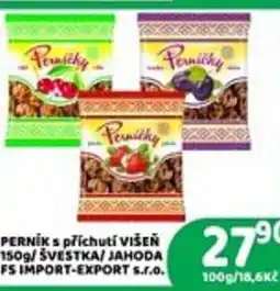 Brněnka PERNIK s příchutí VIŠEŇ / ŠVESTKA/ JAHODA FS IMPORT-EXPORT s.r.o. nabídka