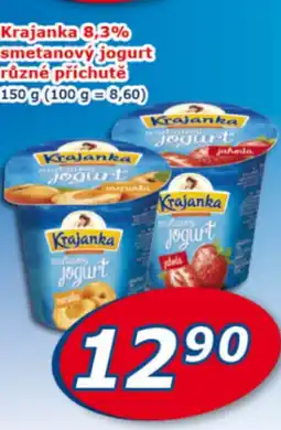 ESO MARKET Krajanka 8,3% smetanový jogurt různé příchutě nabídka