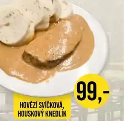 Jip Hovězí svíčková, houskový knedlík nabídka
