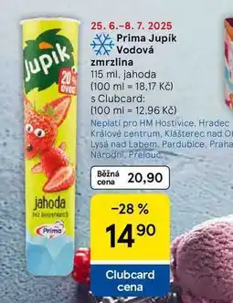 Tesco Prima Jupík Vodová zmrzlina, 115 ml, jahoda nabídka