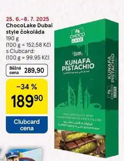 Tesco ChocoLake Dubai style čokoláda, 190 g nabídka