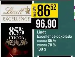 Jip Lindt Excellence čokoláda cocoa 85% cocoa 78% nabídka