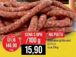 Jip Klobasa grilovací jemná nabídka