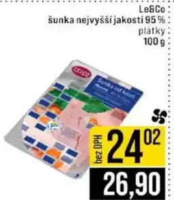 Jip Le&Co šunka nejvyšší jakosti 95% plátky nabídka