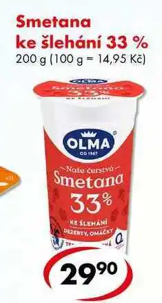 CBA Smetana ke šlehání 33 %, 200 g nabídka