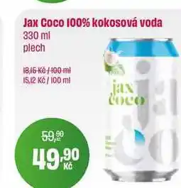 BonVeno Jax Coco 100% kokosová voda 330 ml plech nabídka