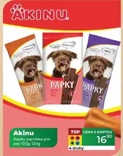 Tamda Foods Akinu Papky pamlska pro psy 103g, 120g nabídka