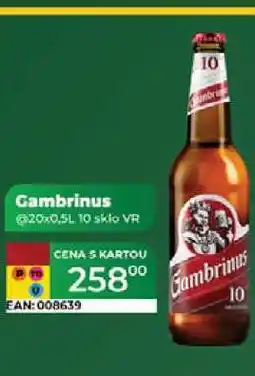Tamda Foods Gambrinus @20x0,5L 10 sklo VR nabídka