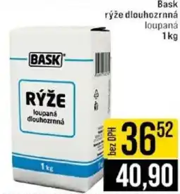 Jip Bask rýže dlouhozrnná loupaná nabídka