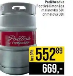 Jip Poděbradka Poctivá limonáda nabídka