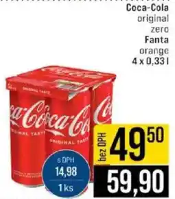 Jip Coca-Cola original zero Fanta orange nabídka