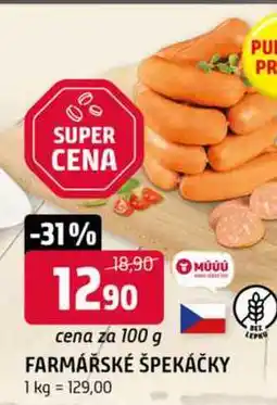 Terno Farmářské špekáčky 100g nabídka