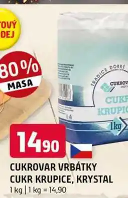 Terno Cukrovar Vrbátky Cukr krupice krystal 1kg nabídka