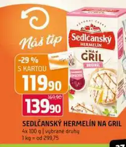 Terno Sedlčanský Hermelín 4x100g, vybrané druhy nabídka