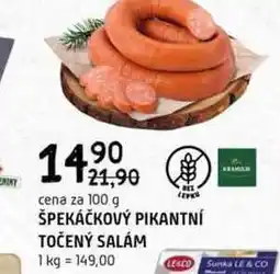 Terno Špekáčkový pikantní točený salám 100 g nabídka