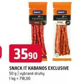 Terno Snack it kabanos exclusive 50g vybrané druhy nabídka