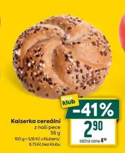 Billa Kaiserka cereální nabídka