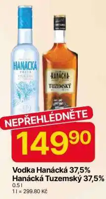 Hruška Vodka Hanácká 37,5% Hanácká Tuzemský 37,5 % nabídka