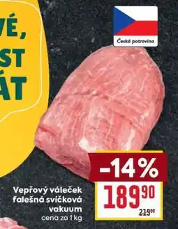 Billa Vepřový váleček falešná svíčková vakuum nabídka