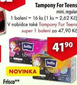 CBA Tampony For Teens, 16 ks nabídka