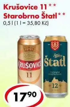 CBA Krušovice 11, 0,5 l nabídka