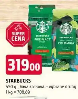 Terno Starbucks 450 g káva zrnková vybrané druhy nabídka