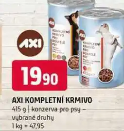 Terno AXI kompletní krmivo 415 g konzerva pro psy vybrané druhy nabídka