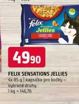 Terno felix Sensations Jellies 4x 85 g kapsička pro kočky vybrané druhy nabídka