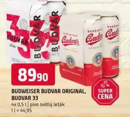 Terno Budweiser Budvar B:Original Pivo světlý ležák 4 x 0,5l nabídka